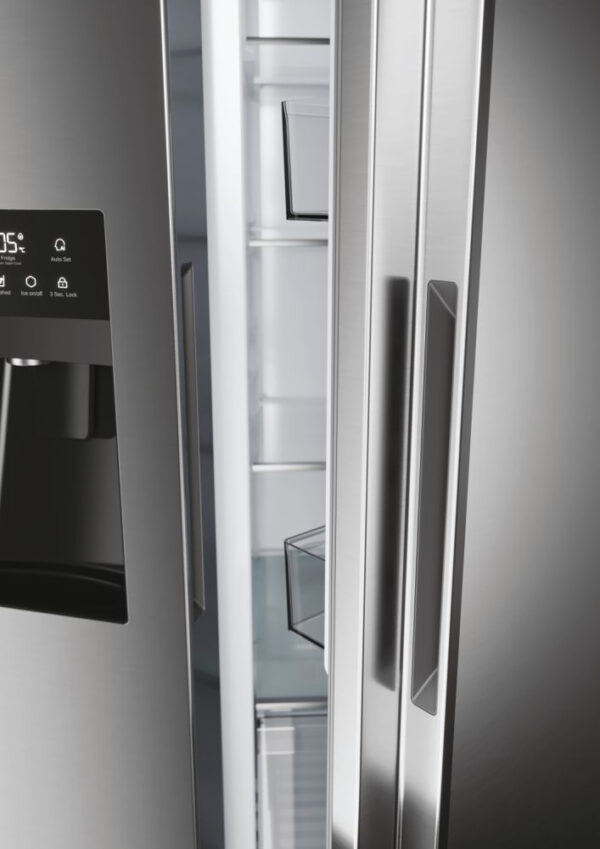 Haier SBS 90 Serie 5 HSR5918DIMP Side-by-Side Kühlkombination Freistehend 511 l D Platin, Edelstahl – Bild 16