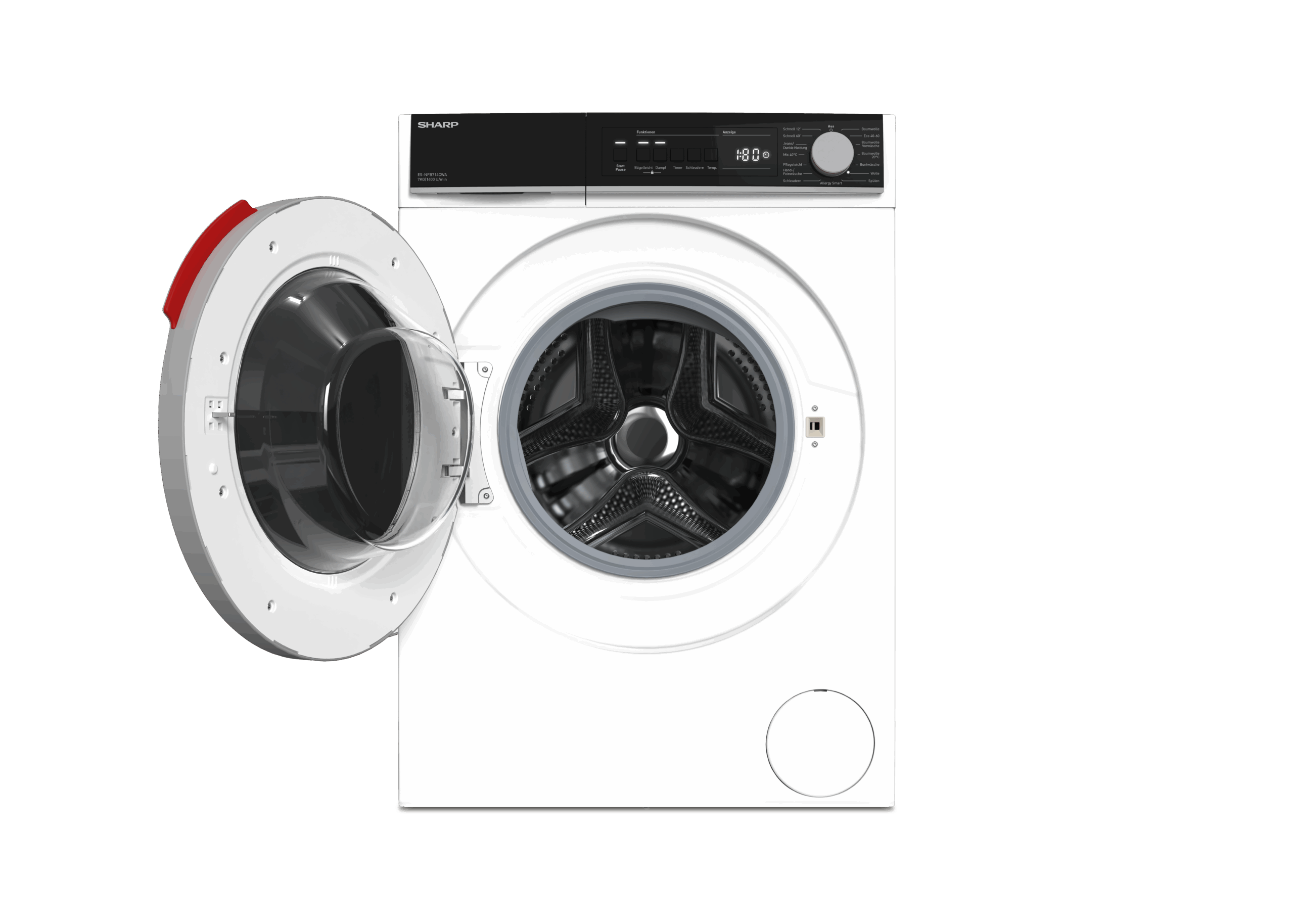 SHARP Waschmaschine ES-NFB714CWA-DE  7kg 1400U/min weiß – Bild 5