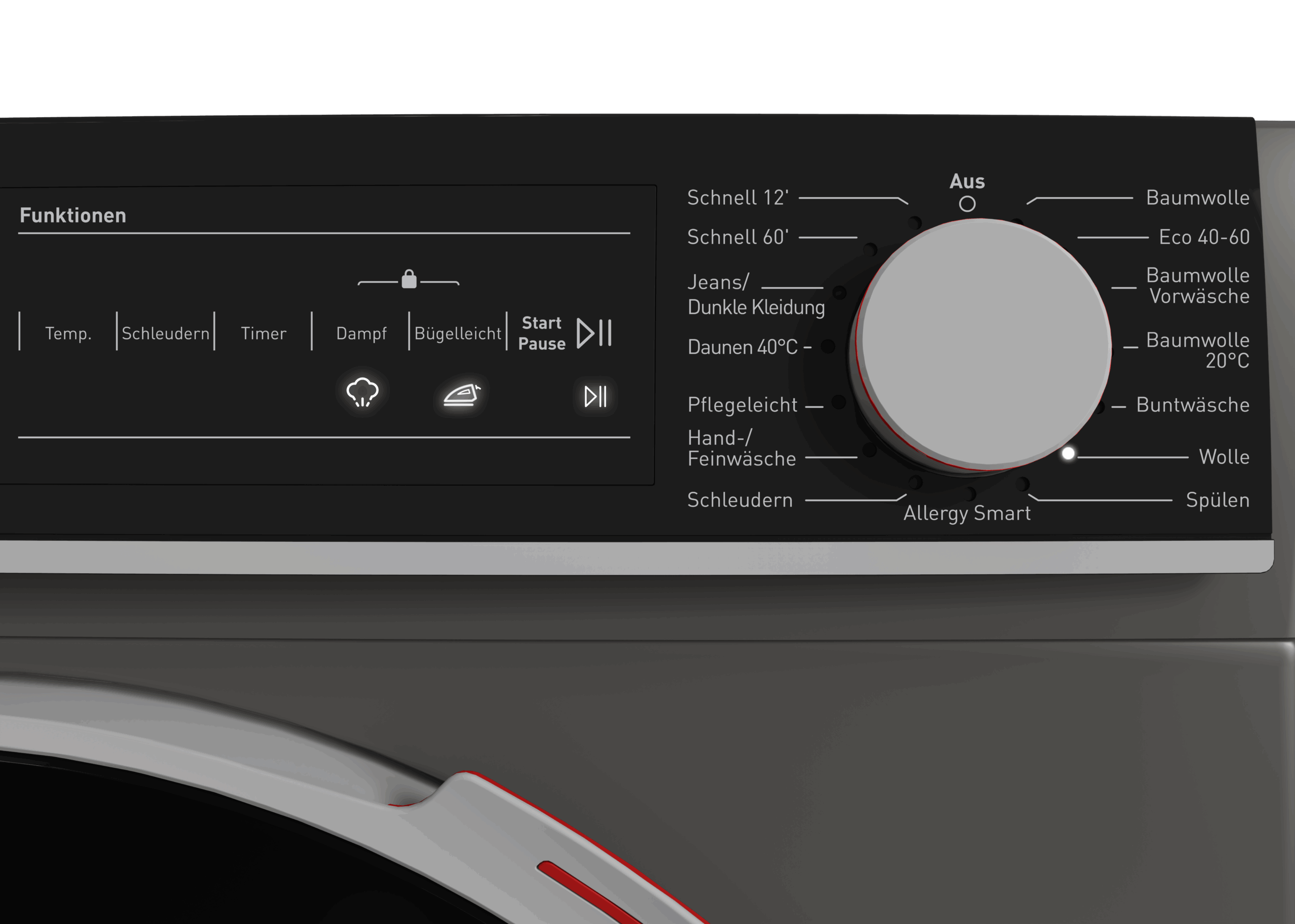 SHARP Waschmaschine ES-NFH914CADA-DE 9kg/1400Umin grau – Bild 6