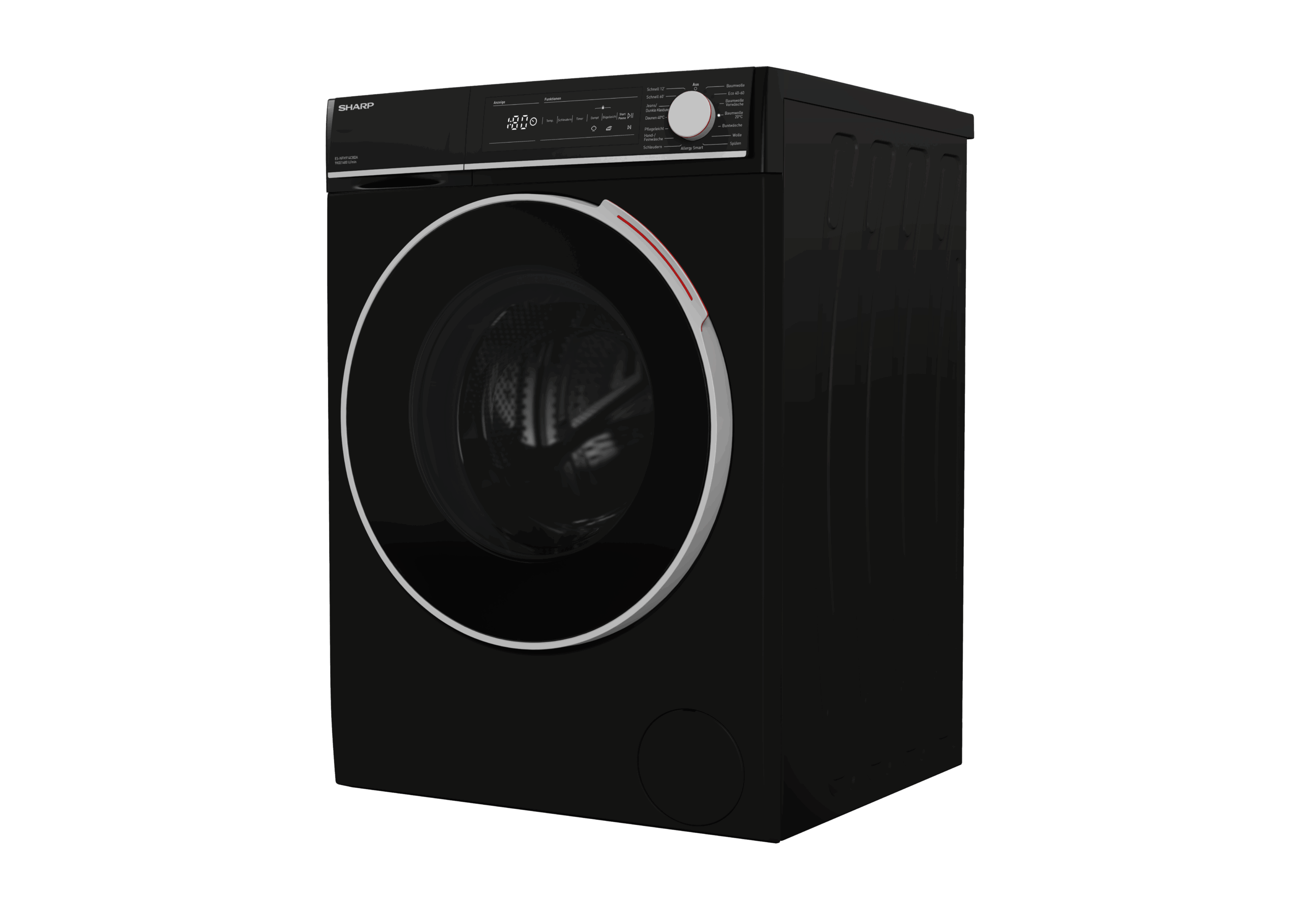 SHARP Waschmaschine ES-NFH914CBDA-DE 9kg/1400Umin schwarz – Bild 4