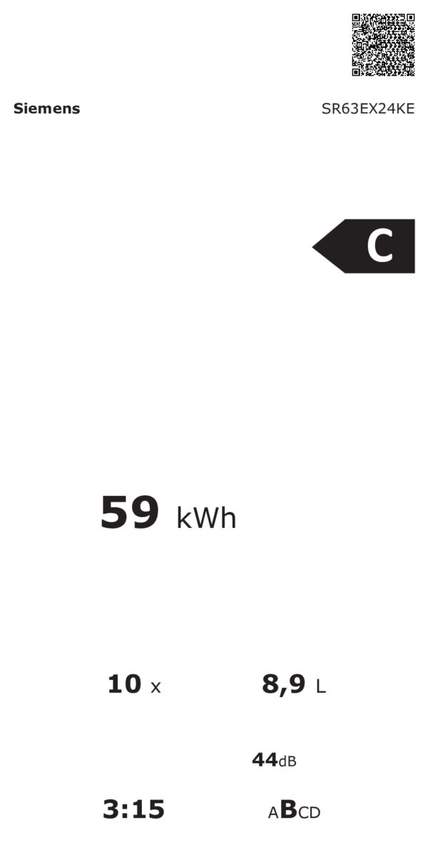 Siemens iQ300 SR63EX24KE Spülmaschine Voll integriert 10 Maßgedecke C – Bild 7