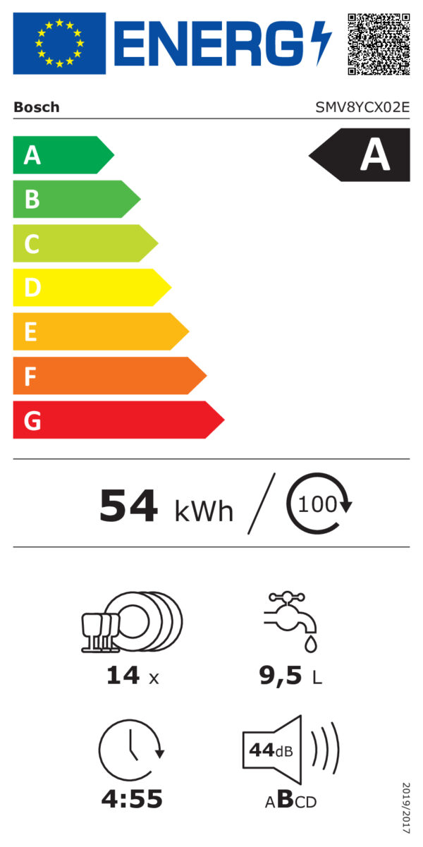 Bosch Serie 8 SMV8YCX02E Spülmaschine Voll integriert 14 Maßgedecke A – Bild 11
