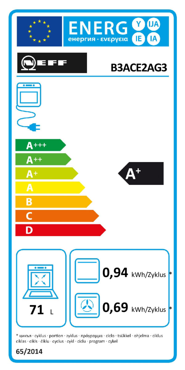 Neff N 50 B3ACE2AG3 Backofen 71 l Graphit, Grau – Bild 9