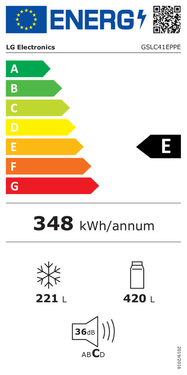 LG GSLC41EPPE Side-by-Side Kühlkombination Freistehend 641 l E Schwarz – Bild 18