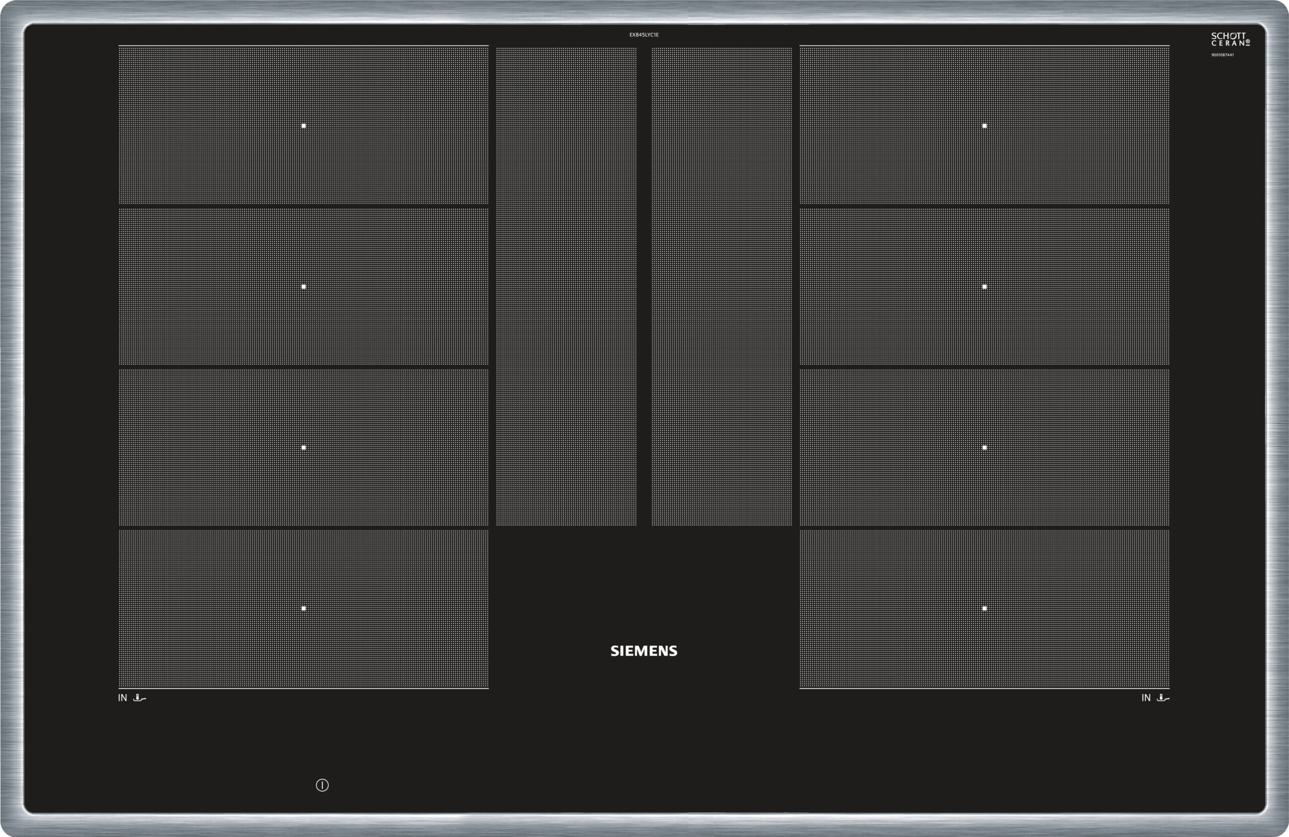 Siemens EX845LYC1E Kochfeld Schwarz, Edelstahl Integriert Zonen-Induktionskochfeld 4 Zone(n) – Bild 2