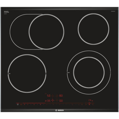 Bosch Serie 8 PKN675DP1D Kochfeld Schwarz, Edelstahl Integriert Keramik 4 Zone(n)