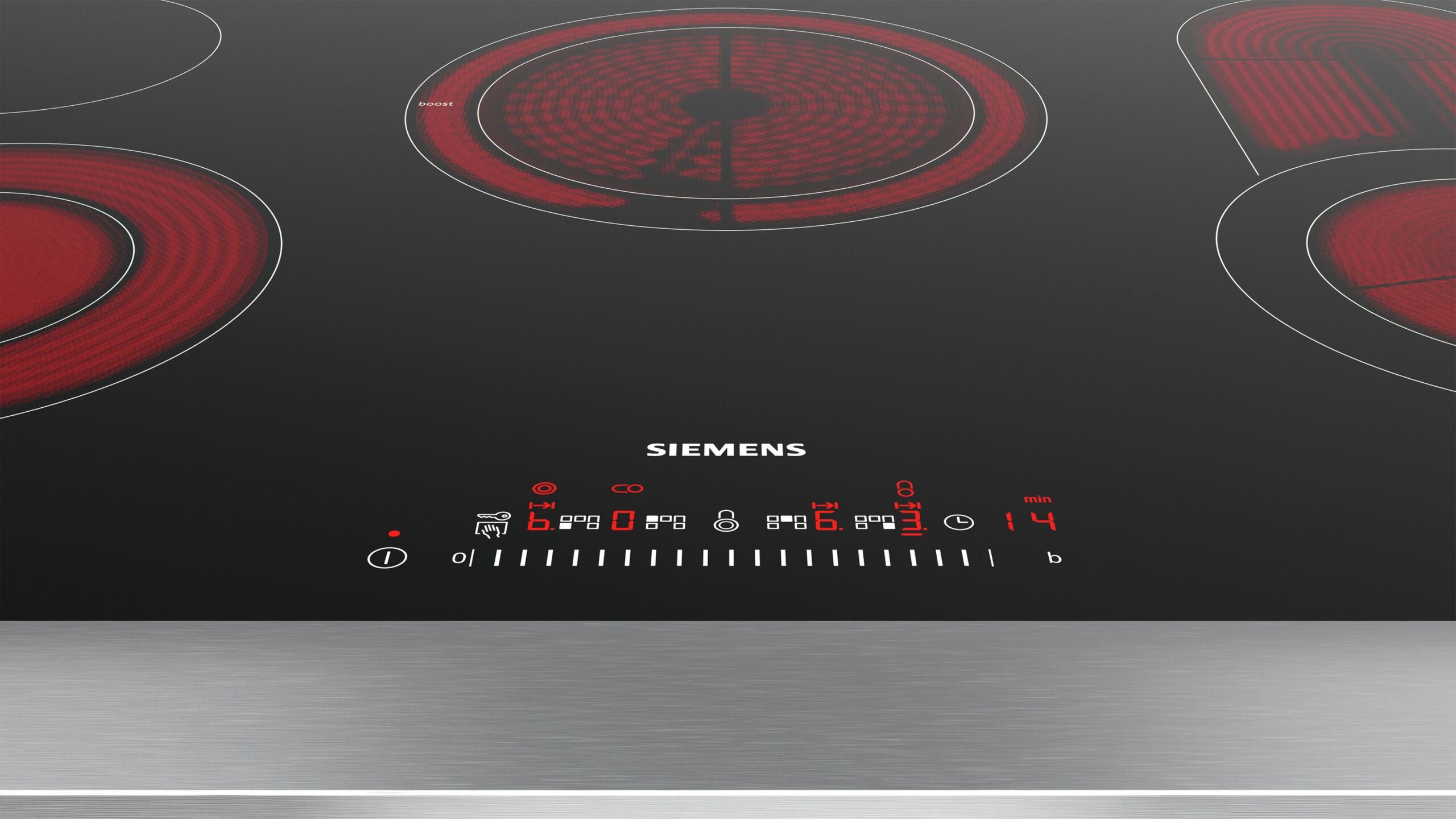 Siemens ET801FCP1D Kochfeld Schwarz, Edelstahl Integriert Keramik 5 Zone(n) – Bild 3