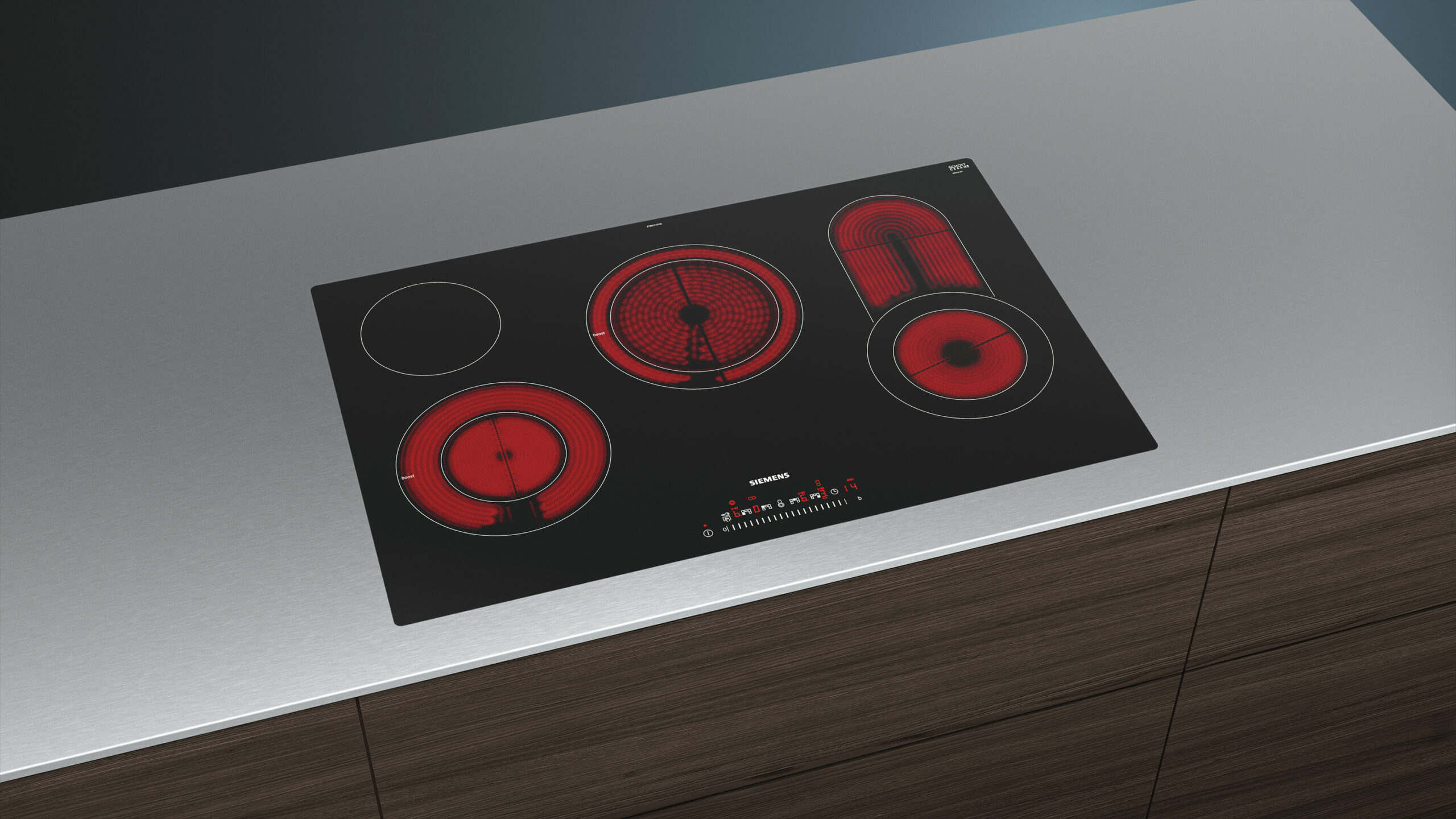 Siemens ET801FCP1D Kochfeld Schwarz, Edelstahl Integriert Keramik 5 Zone(n) – Bild 4