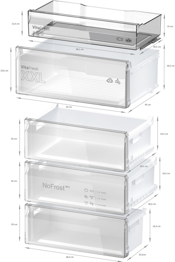 Bosch Serie 4 KGN49OXBT Kühl- und Gefrierkombination Freistehend B Schwarz – Bild 8