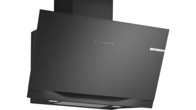 Bosch Serie 8 DWK91LT60 Dunstabzugshaube Wandmontiert Schwarz 441 m³/h