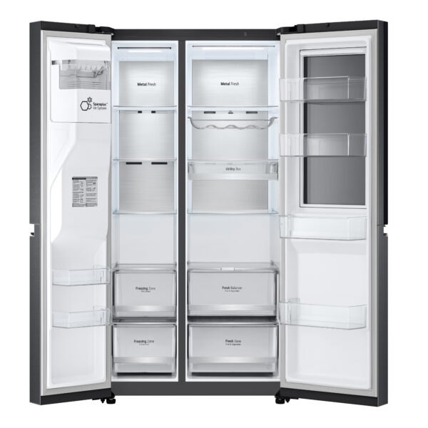 LG GSXV90MCAE Side-by-Side Kühlkombination Freistehend 635 l E Schwarz – Bild 5
