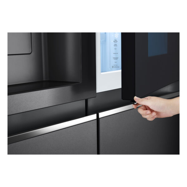 LG GSXV90MCAE Side-by-Side Kühlkombination Freistehend 635 l E Schwarz – Bild 4