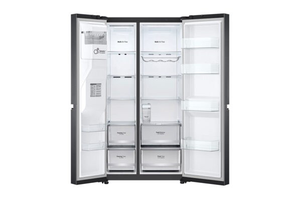 LG GSLV71MCLE Side-by-Side Kühlkombination Freistehend 635 l E Schwarz – Bild 8