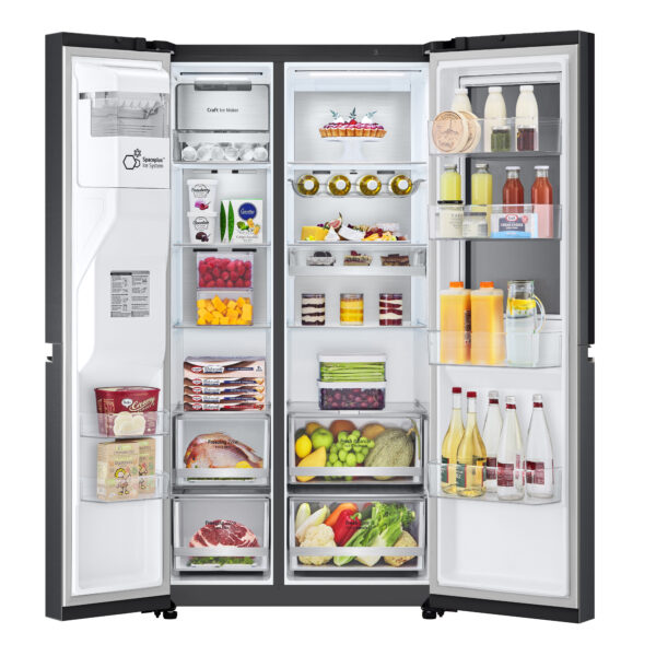LG GSXV90MCDE Side-by-Side Kühlkombination Freistehend 635 l E Schwarz – Bild 15
