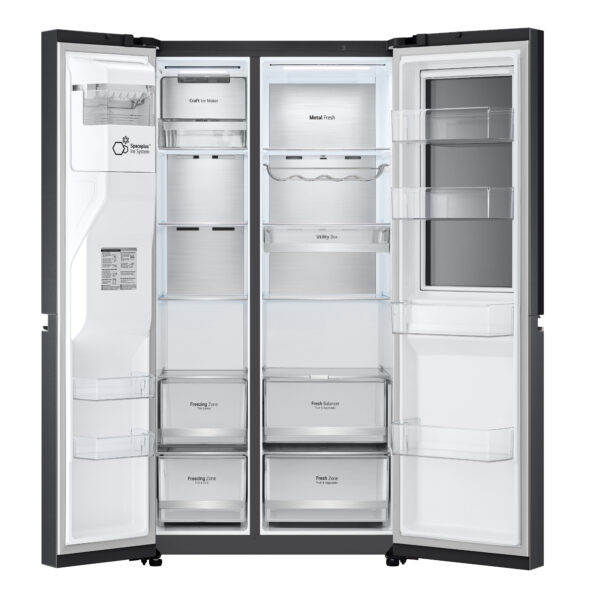 LG GSXV90MCDE Side-by-Side Kühlkombination Freistehend 635 l E Schwarz – Bild 5