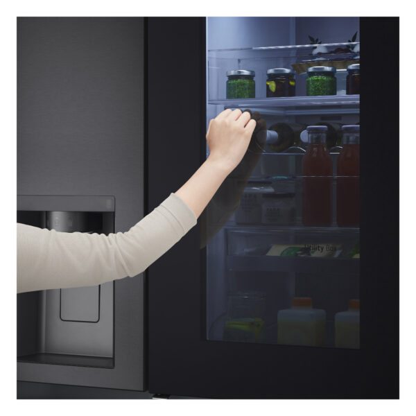 LG GSXV90MCDE Side-by-Side Kühlkombination Freistehend 635 l E Schwarz – Bild 2