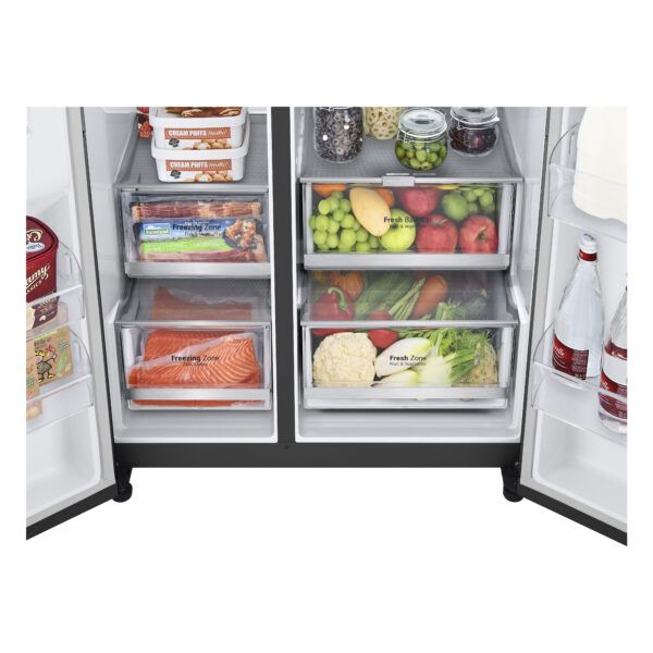 LG GSXV90MCAE Side-by-Side Kühlkombination Freistehend 635 l E Schwarz – Bild 15