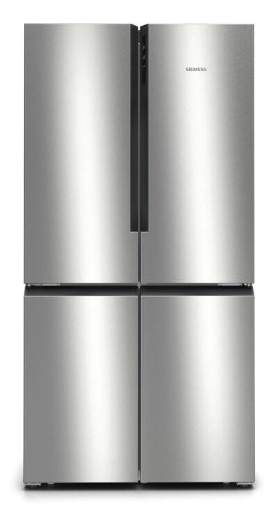 Siemens iQ300 KF96NVPEA Side-by-Side Kühlkombination Freistehend 605 l E Silber