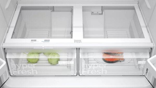 Siemens iQ300 KF96NVPEA Side-by-Side Kühlkombination Freistehend 605 l E Silber – Bild 7