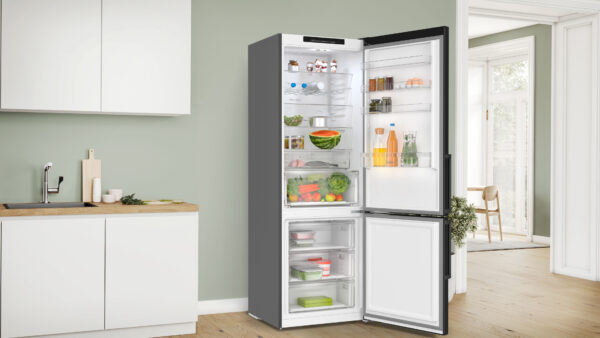Bosch Serie 4 KGN49OXBT Kühl- und Gefrierkombination Freistehend B Schwarz – Bild 4