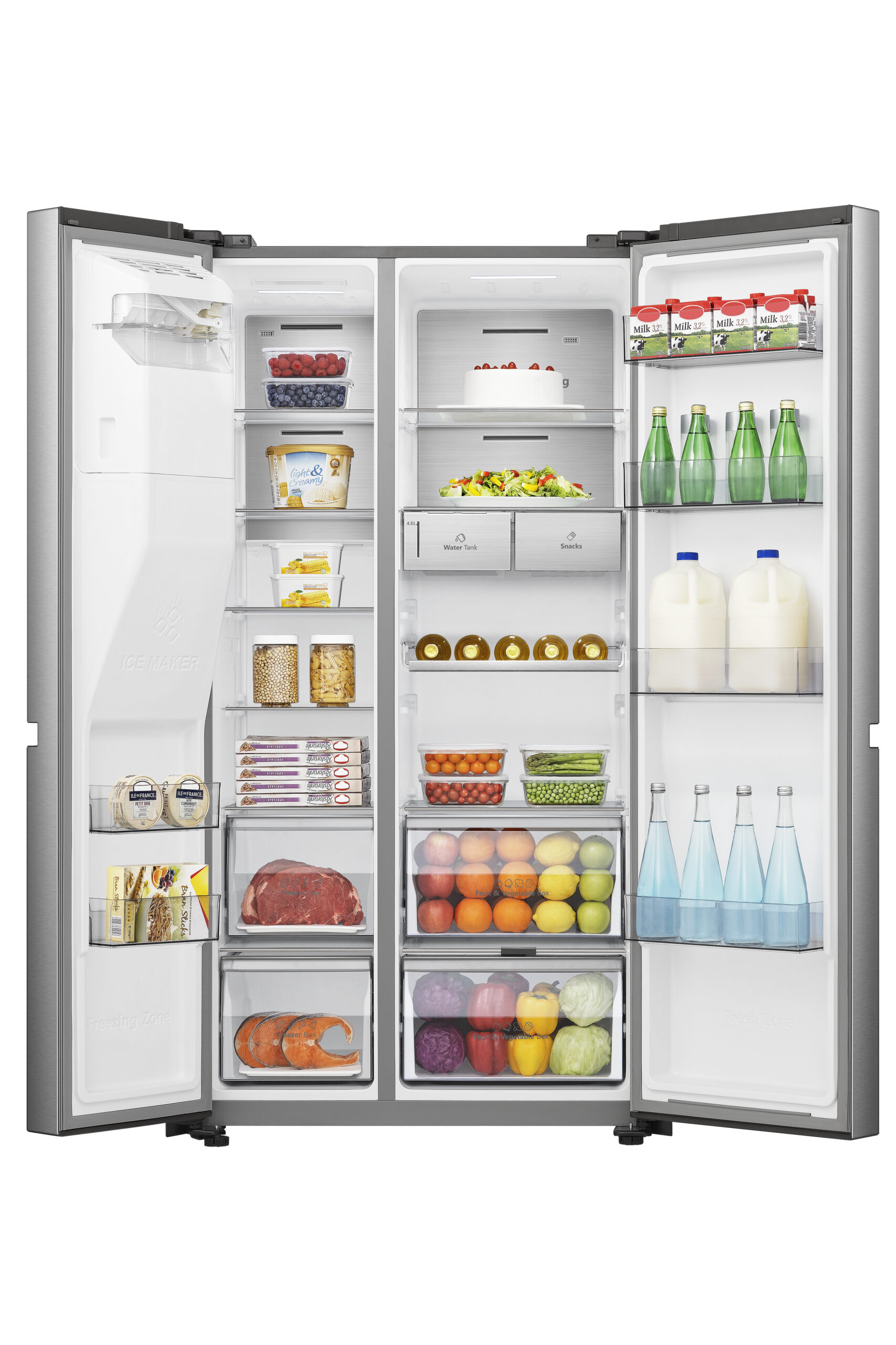 Hisense RS818N4TIC Side-by-Side Kühl-Gefrierkombination Stand 417L/200L/15L Inox-Optik – Bild 14