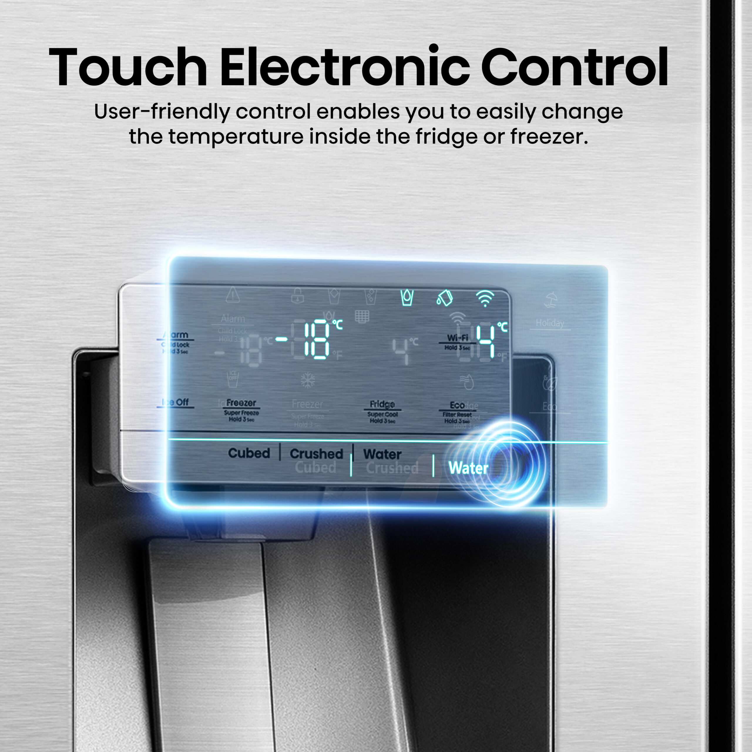 Hisense RS818N4TIC Side-by-Side Kühl-Gefrierkombination Stand 417L/200L/15L Inox-Optik – Bild 4