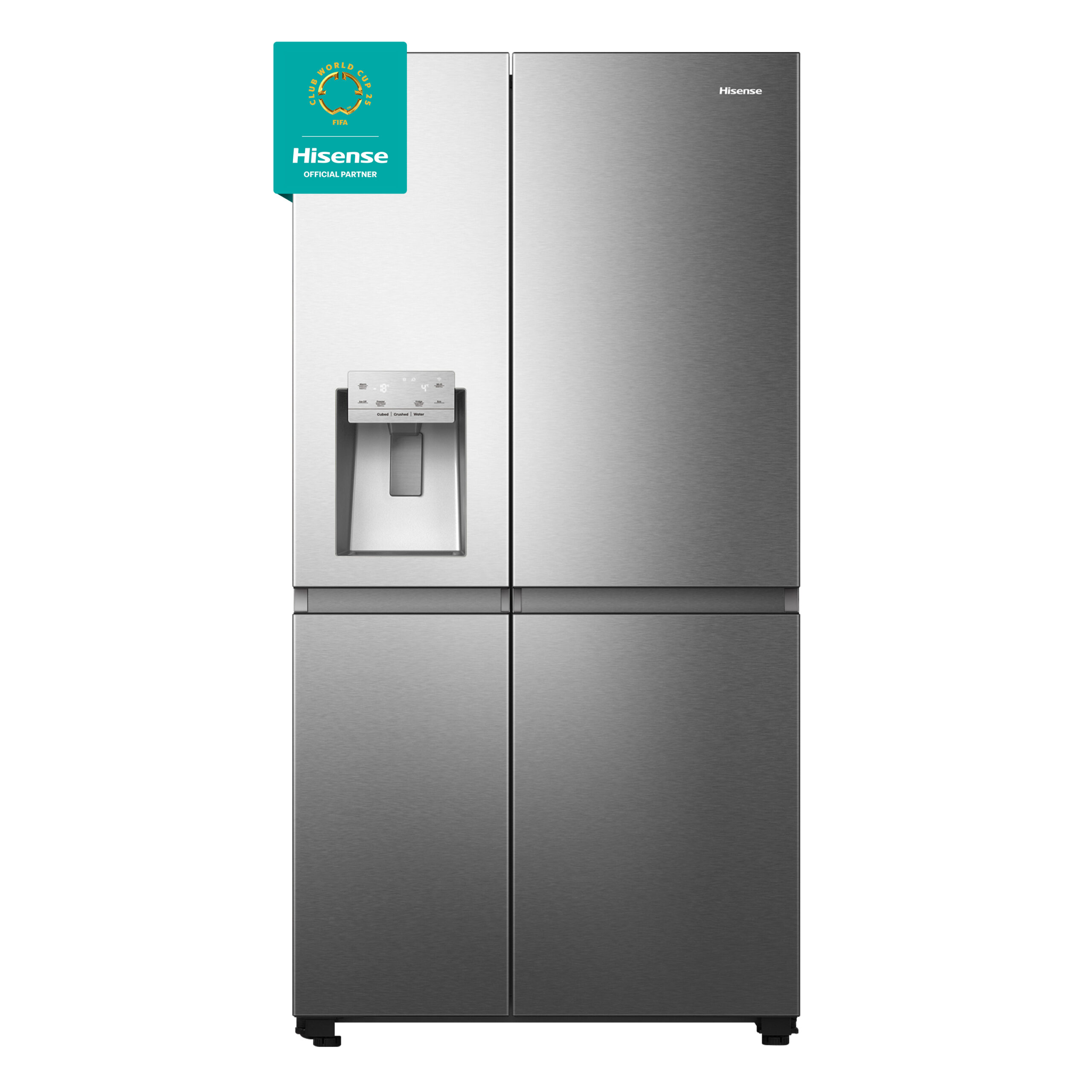 Hisense RS818N4TIC Side-by-Side Kühl-Gefrierkombination Stand 417L/200L/15L Inox-Optik