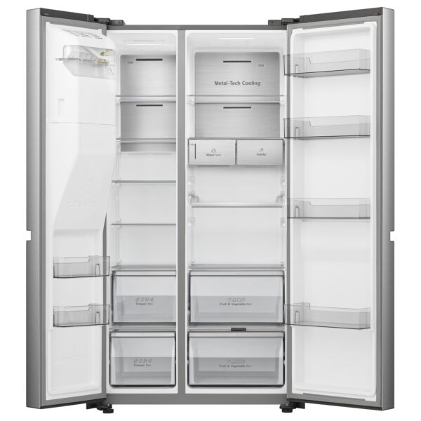 Hisense RS818N4TIC Side-by-Side Kühlkombination Freistehend 632 l C Edelstahl – Bild 36