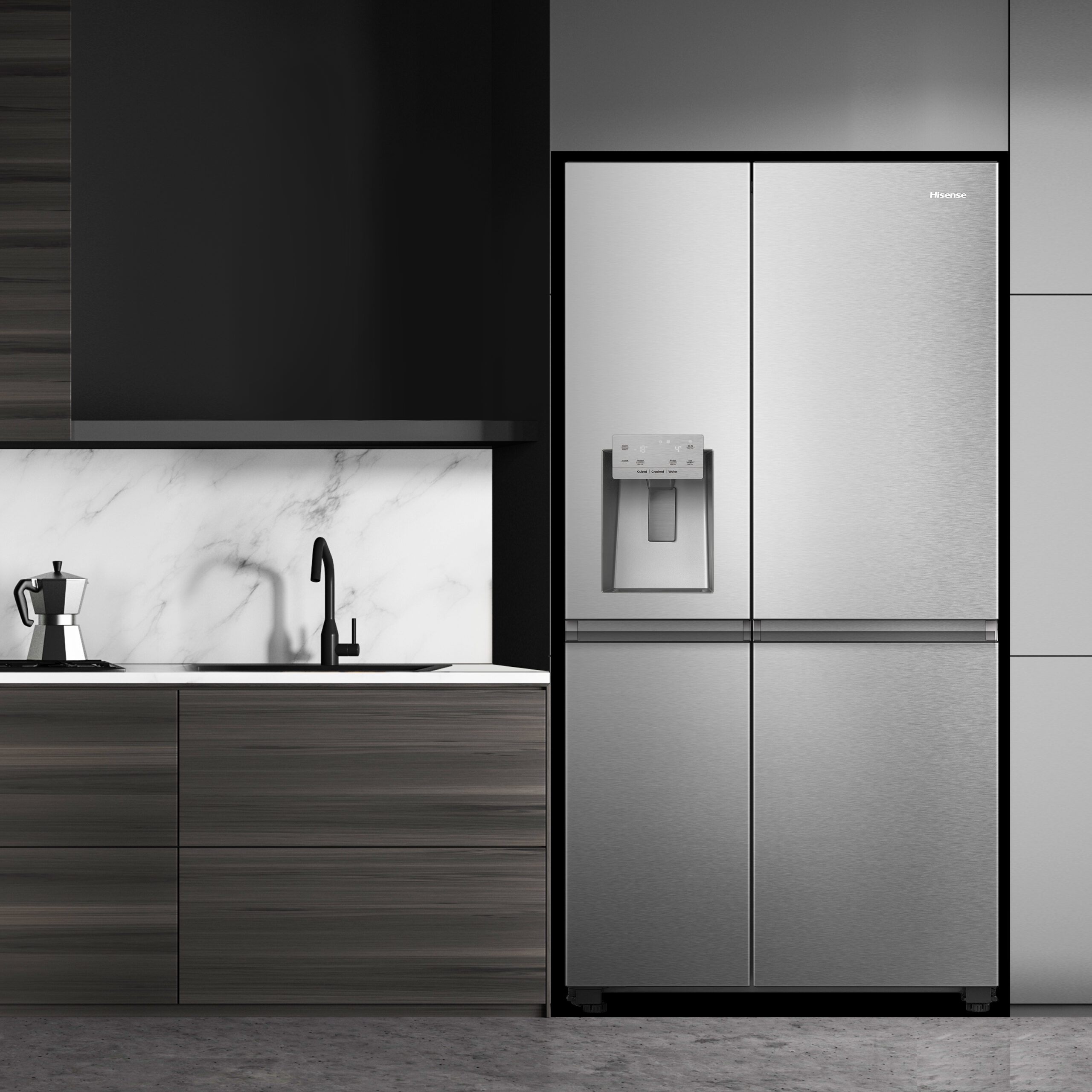 Hisense RS818N4TIC Side-by-Side Kühl-Gefrierkombination Stand 417L/200L/15L Inox-Optik – Bild 31