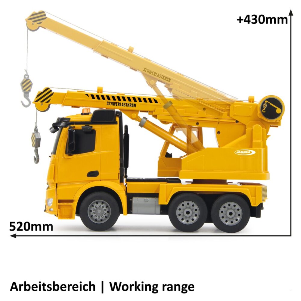 JAMARA Schwerlastkran Mercedes-Benz Arocs 1:20 2,4GHz – Bild 5