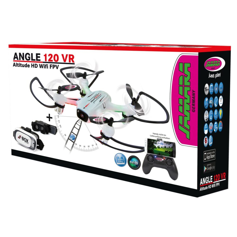 JAMARA Angle 120 VR Wide Angle Drone Altitude HD FPV Wifi – Bild 3