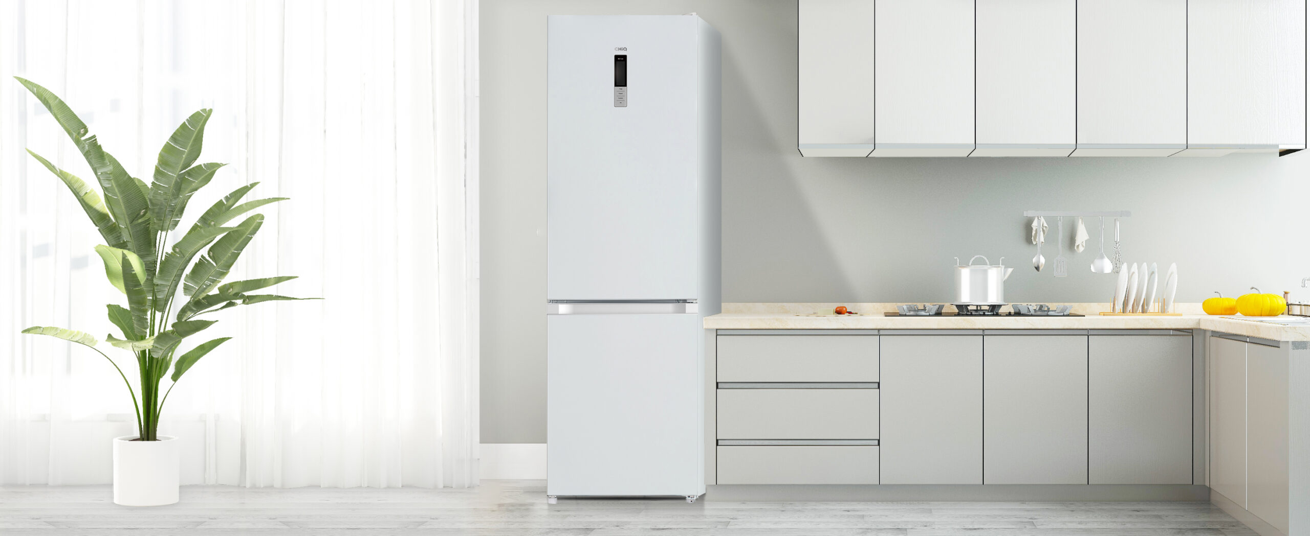 CHiQ GCB377NEIDW Kühl-Gefrierkombi 260L/96L weiß – Bild 3