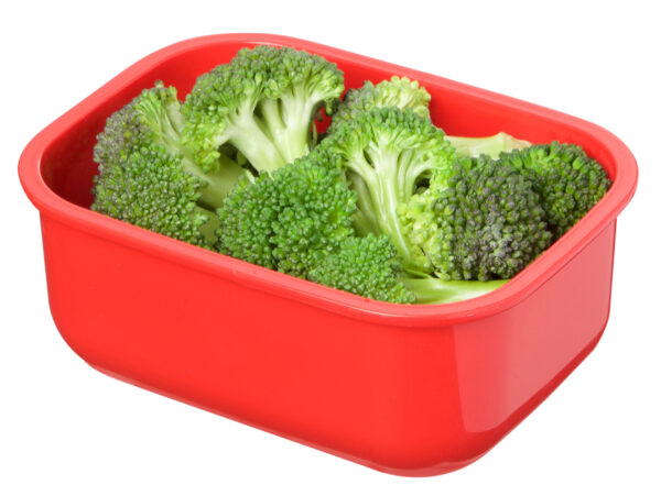 sistema Mikrowellenbehälter Eckig mit Ventil 525 ml rot