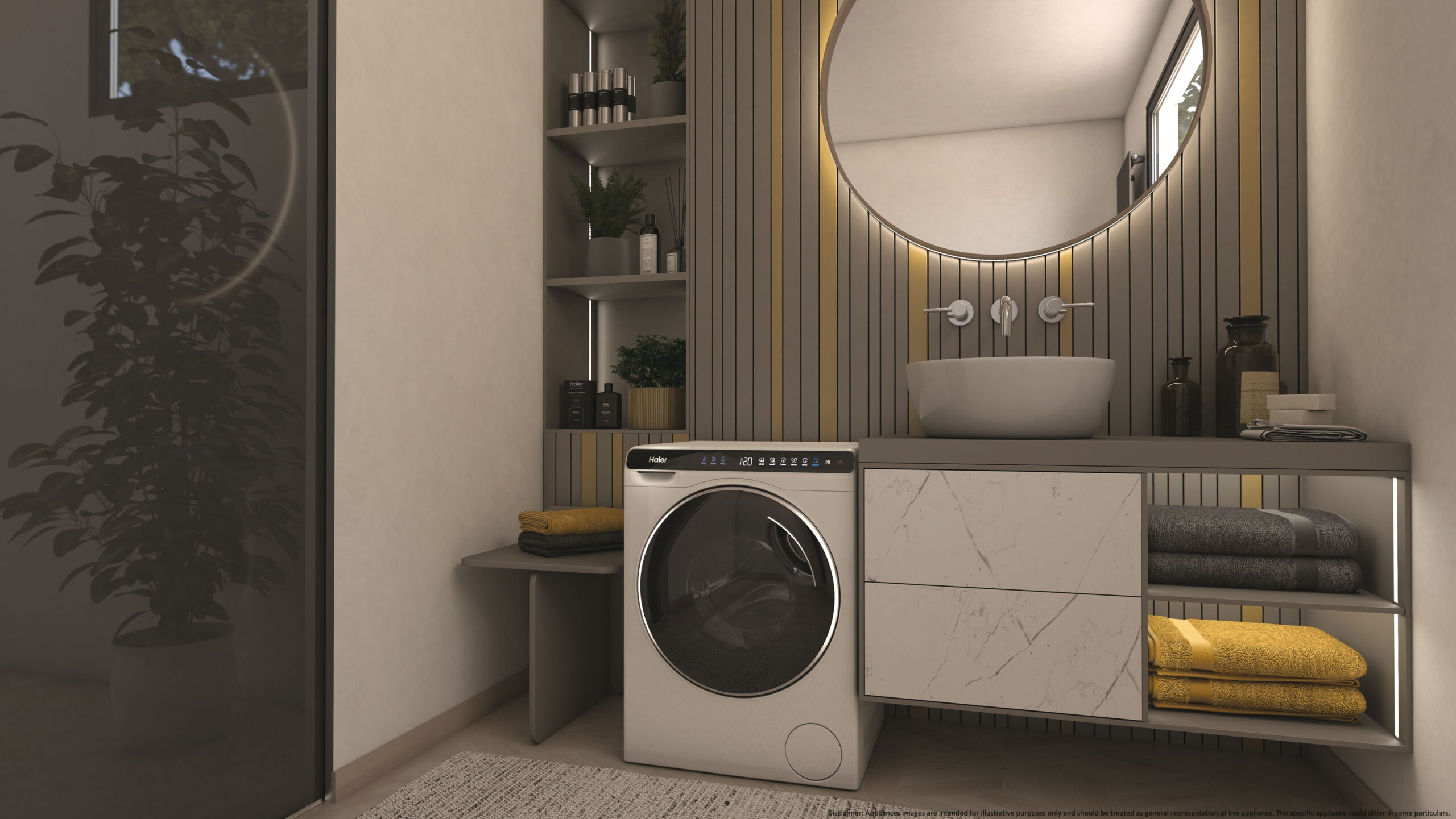 Haier HW50-BP12307-S Mini-Waschmaschine 5kg 1200U/min weiß/schwarz – Bild 17