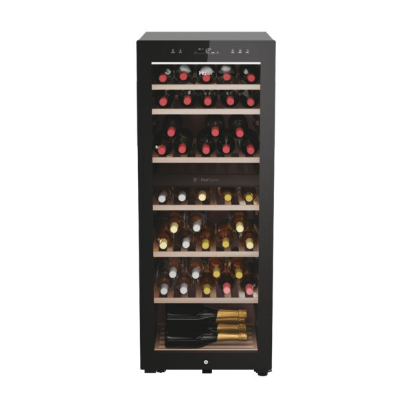 Haier HWS77GDAU1 50 Serie 7 Weinkühlschrank Stand 77 Flaschen schwarz