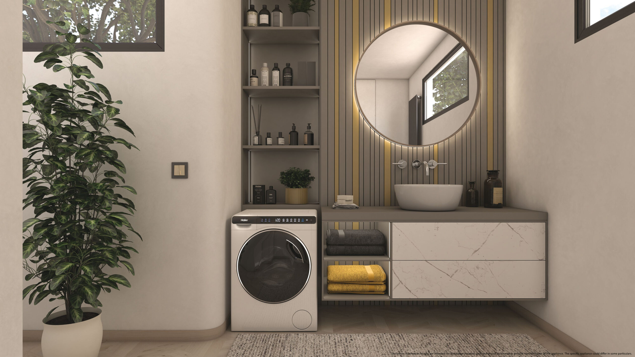 Haier HW50-BP12307-S Mini-Waschmaschine 5kg 1200U/min weiß/schwarz – Bild 21