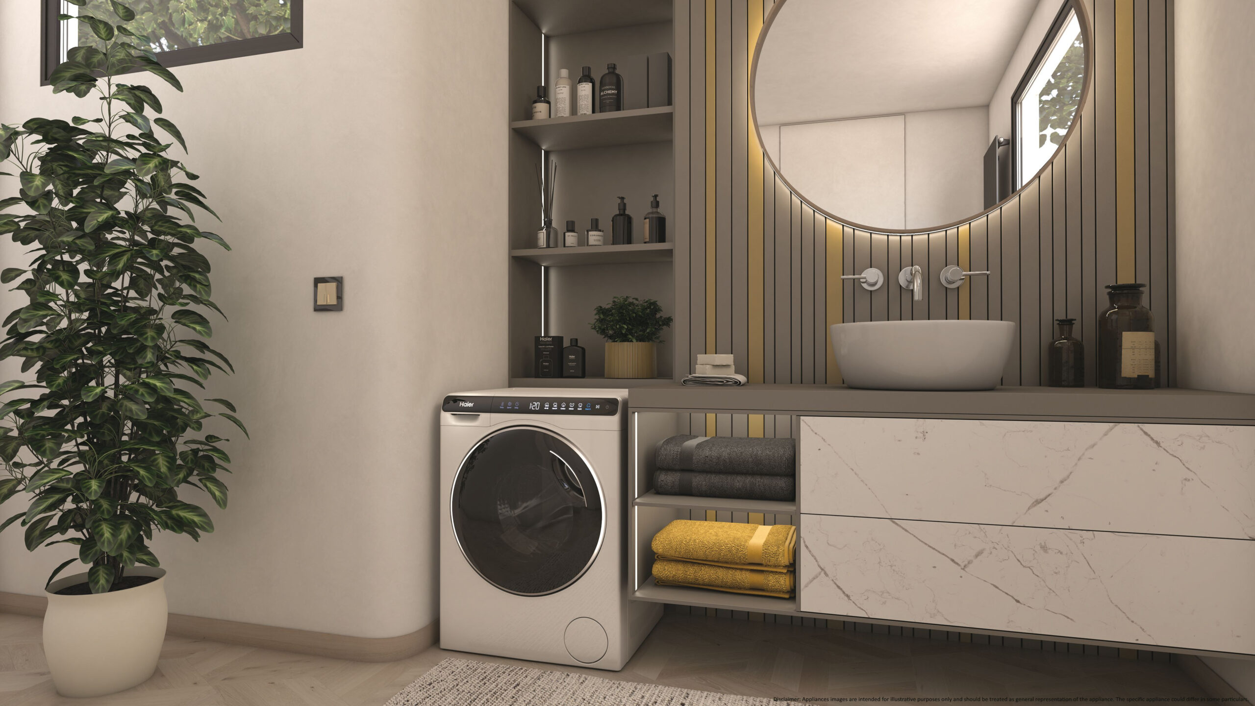 Haier HW50-BP12307-S Mini-Waschmaschine 5kg 1200U/min weiß/schwarz – Bild 13